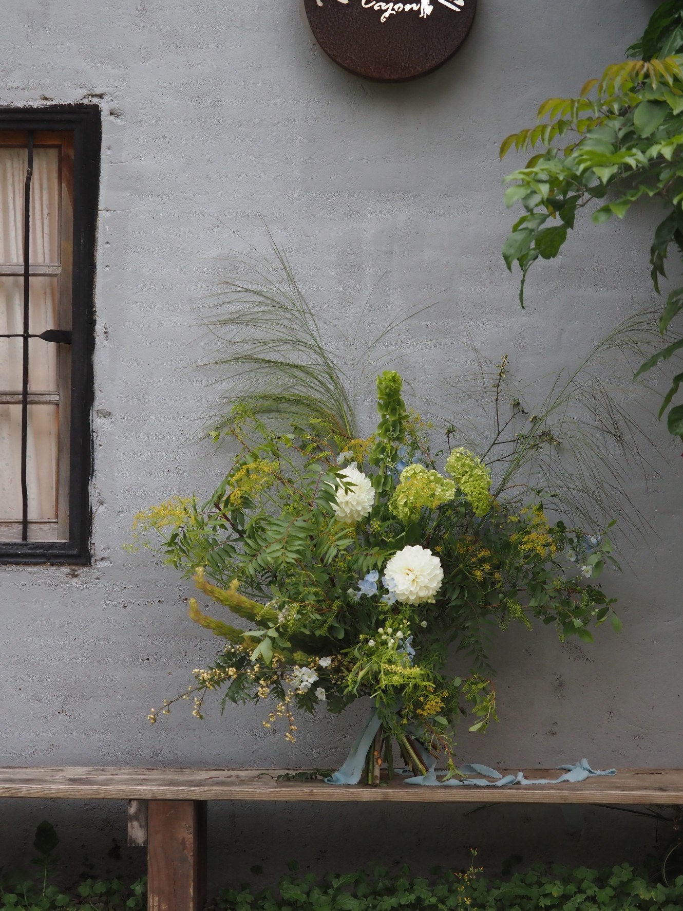 Large white floral display