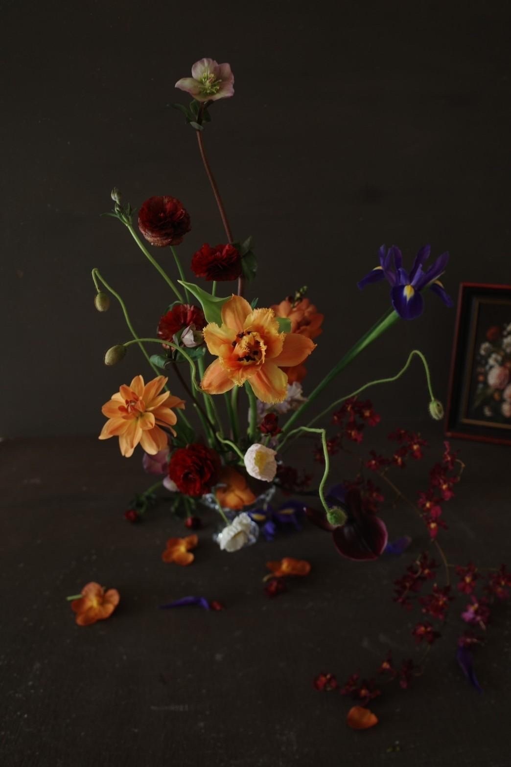 Orange-red floral arrangement